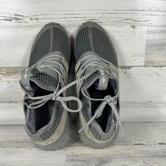 Adidas Mens Tubular Radial Charcoal Solid Grey Lace‎ Up Shoes Size 9 - Picture 7 of 9